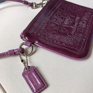 Coach Poppy Wristlet - Plum Purple